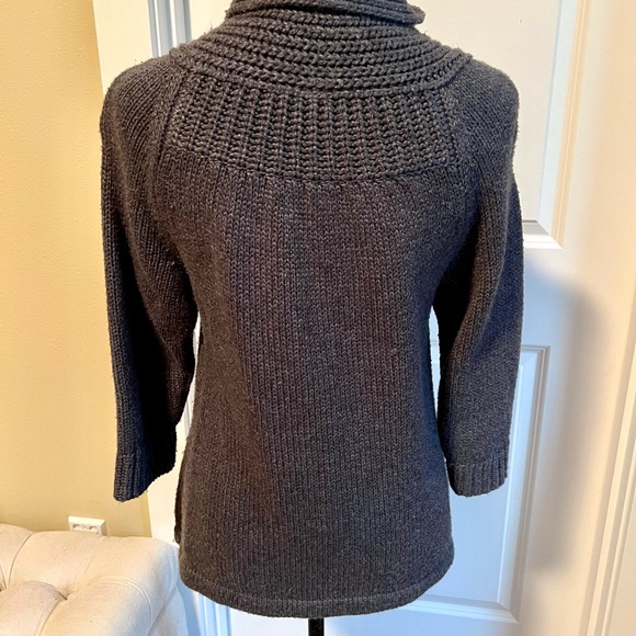 Caslon Gray Cardigan Wrap long sleeve boho layering sweater - Picture 2 of 5